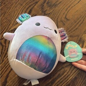 Squishmallows Pastel Axolotl with Rainbow Belly